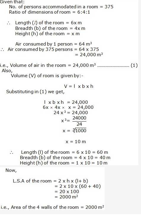 Frank ICSE Solutions for Class 9 Maths - Surface Areas and Volume of Solids 22