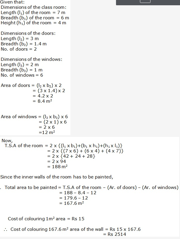 Frank ICSE Solutions for Class 9 Maths - Surface Areas and Volume of Solids 23