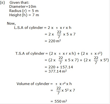 Frank ICSE Solutions for Class 9 Maths - Surface Areas and Volume of Solids 33