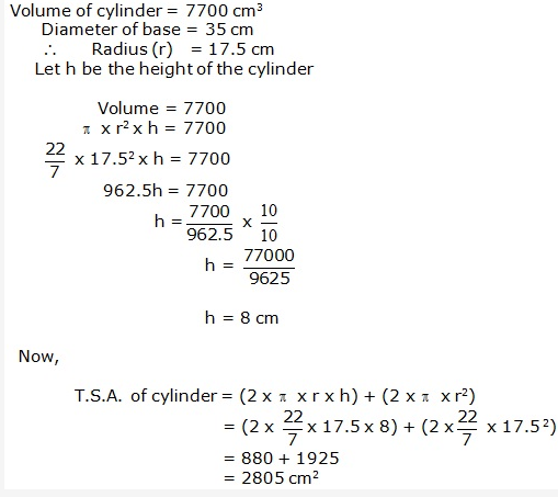 Frank ICSE Solutions for Class 9 Maths - Surface Areas and Volume of Solids 38