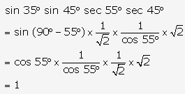 Frank ICSE Solutions for Class 9 Maths - Trigonometrical Ratios of Standard Angles 111