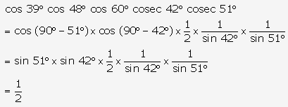 Frank ICSE Solutions for Class 9 Maths - Trigonometrical Ratios of Standard Angles 113