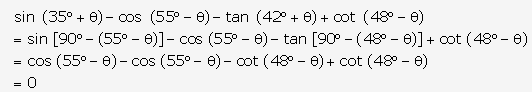 Frank ICSE Solutions for Class 9 Maths - Trigonometrical Ratios of Standard Angles 114