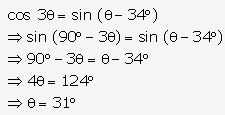 Frank ICSE Solutions for Class 9 Maths - Trigonometrical Ratios of Standard Angles 121