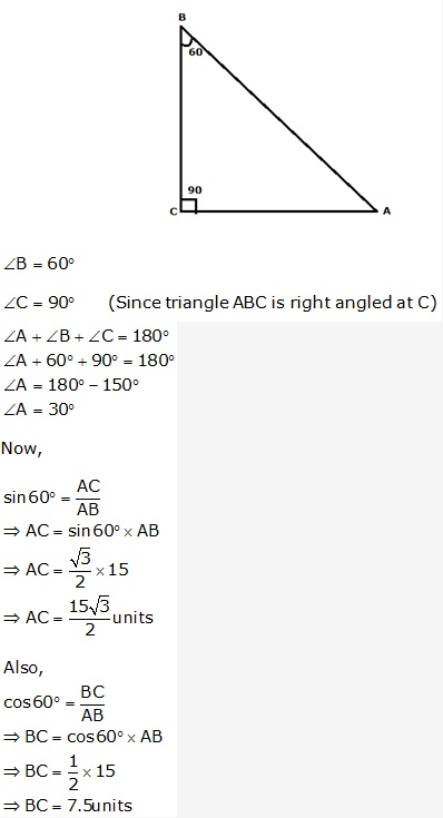 Frank ICSE Solutions for Class 9 Maths - Trigonometrical Ratios of Standard Angles 34