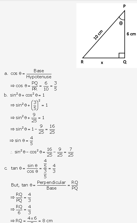 Frank ICSE Solutions for Class 9 Maths - Trigonometrical Ratios of Standard Angles 52