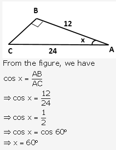 Frank ICSE Solutions for Class 9 Maths - Trigonometrical Ratios of Standard Angles 62