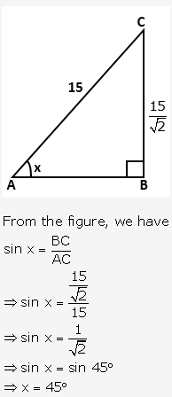 Frank ICSE Solutions for Class 9 Maths - Trigonometrical Ratios of Standard Angles 63