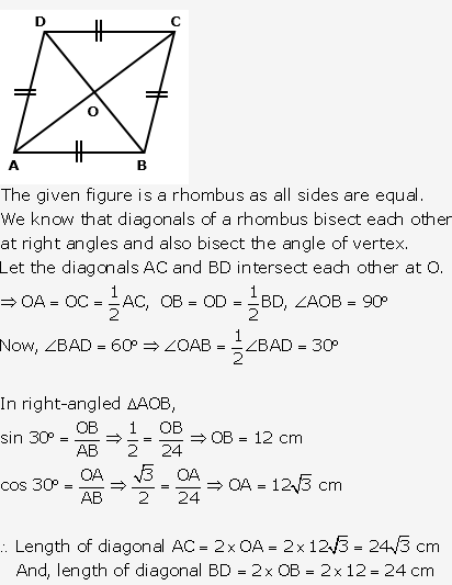 Frank ICSE Solutions for Class 9 Maths - Trigonometrical Ratios of Standard Angles 65