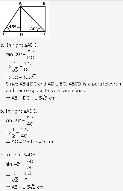 Frank ICSE Solutions for Class 9 Maths - Trigonometrical Ratios of Standard Angles 68