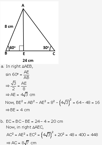 Frank ICSE Solutions for Class 9 Maths - Trigonometrical Ratios of Standard Angles 69