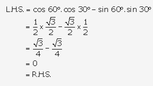 Frank ICSE Solutions for Class 9 Maths - Trigonometrical Ratios of Standard Angles 7