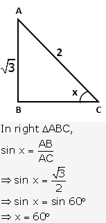 Frank ICSE Solutions for Class 9 Maths - Trigonometrical Ratios of Standard Angles 73