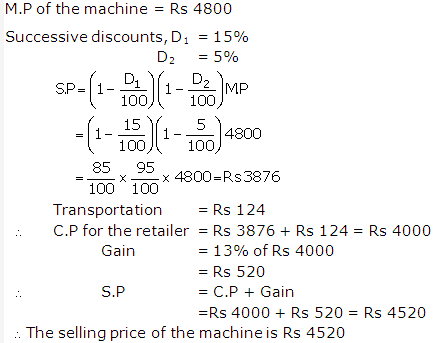 Frank ICSE Solutions for Class 9 Maths Profit, Loss and Discount Ex 2.4 34