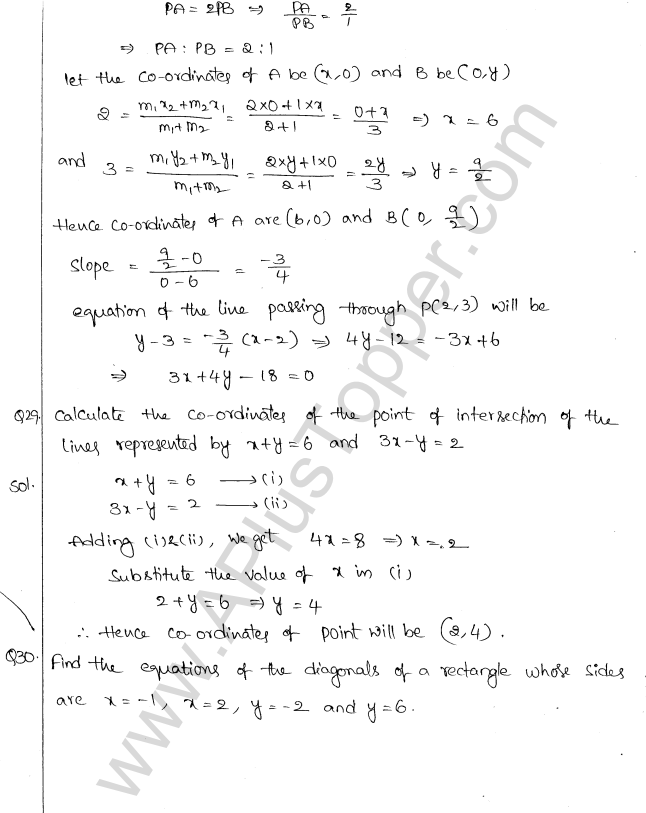 ML Aggarwal ICSE Solutions for Class 10 Maths Chapter 12 Equation of a Straight Line Q1.12