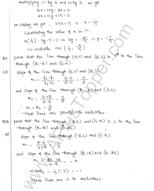ML Aggarwal ICSE Solutions for Class 10 Maths Chapter 12 Equation of a Straight Line Q1.25