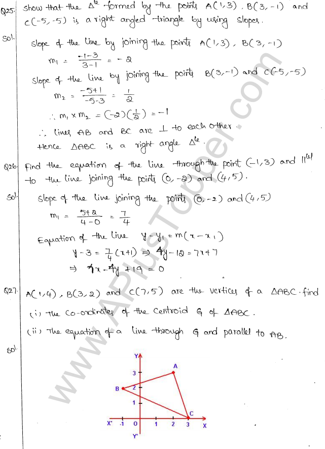 ML Aggarwal ICSE Solutions for Class 10 Maths Chapter 12 Equation of a Straight Line Q1.26