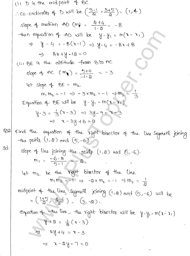 ML Aggarwal ICSE Solutions for Class 10 Maths Chapter 12 Equation of a Straight Line Q1.29