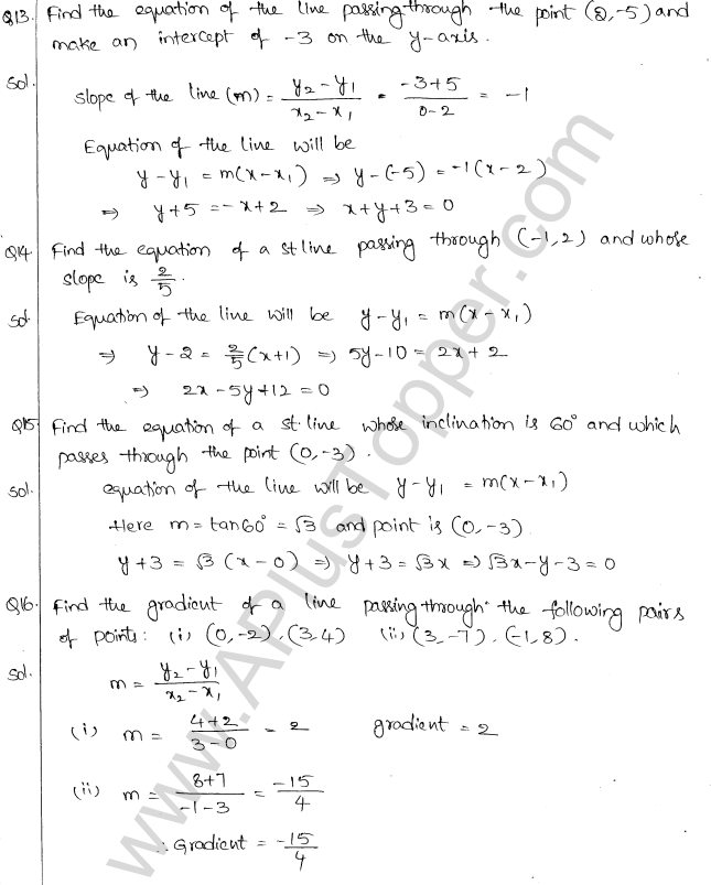 ML Aggarwal ICSE Solutions for Class 10 Maths Chapter 12 Equation of a Straight Line Q1.5