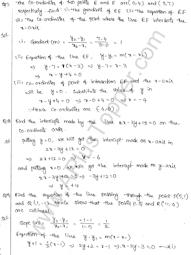 ML Aggarwal ICSE Solutions for Class 10 Maths Chapter 12 Equation of a Straight Line Q1.6