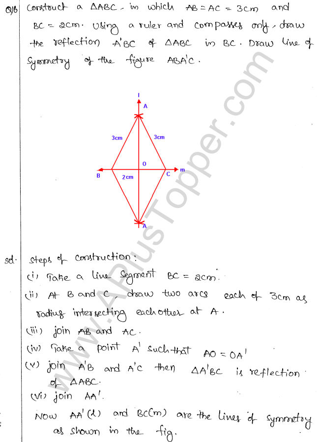 ML Aggarwal ICSE Solutions for Class 10 Maths Chapter 13 Symmetry Q1.21