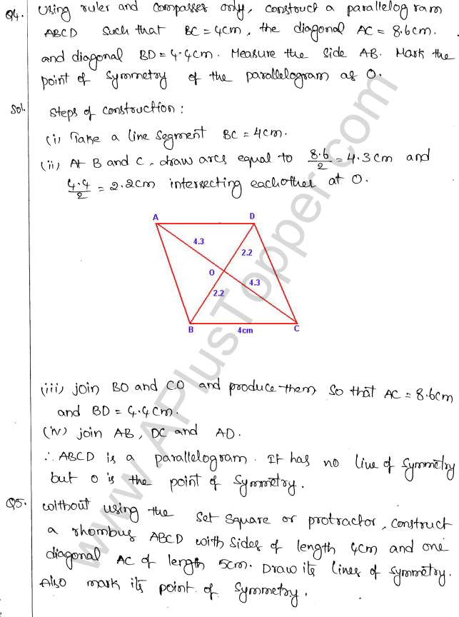 ML Aggarwal ICSE Solutions for Class 10 Maths Chapter 13 Symmetry Q1.3