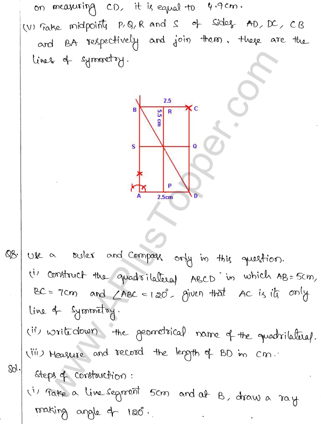ML Aggarwal ICSE Solutions for Class 10 Maths Chapter 13 Symmetry Q1.6