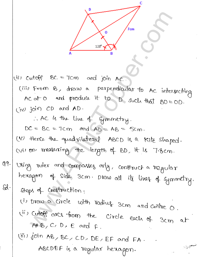 ML Aggarwal ICSE Solutions for Class 10 Maths Chapter 13 Symmetry Q1.7