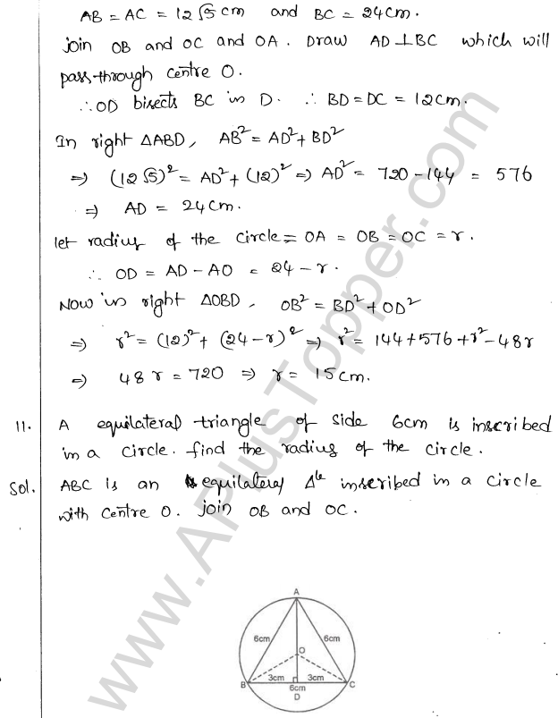 ML Aggarwal ICSE Solutions for Class 10 Maths Chapter 16 Circles Q1.10