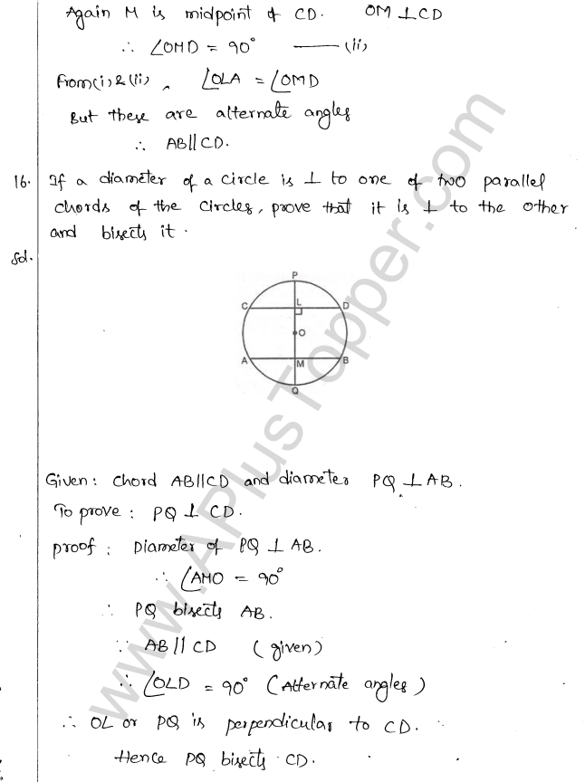 ML Aggarwal ICSE Solutions for Class 10 Maths Chapter 16 Circles Q1.15