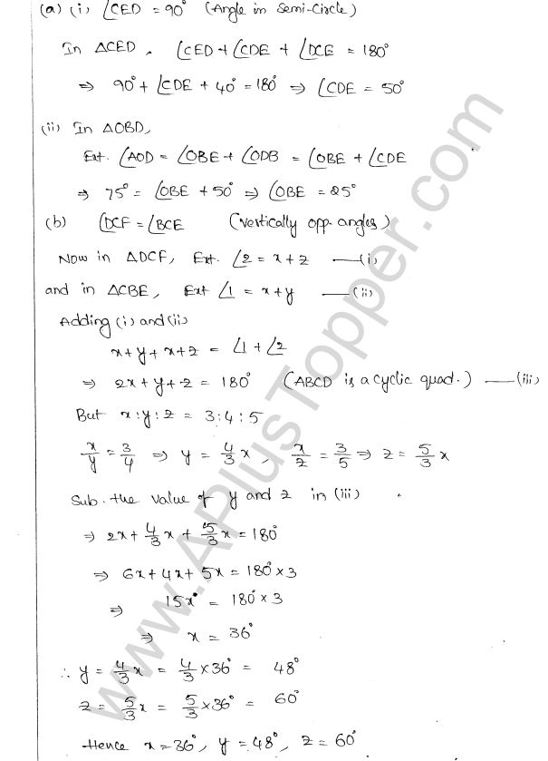 ML Aggarwal ICSE Solutions for Class 10 Maths Chapter 16 Circles Q1.45