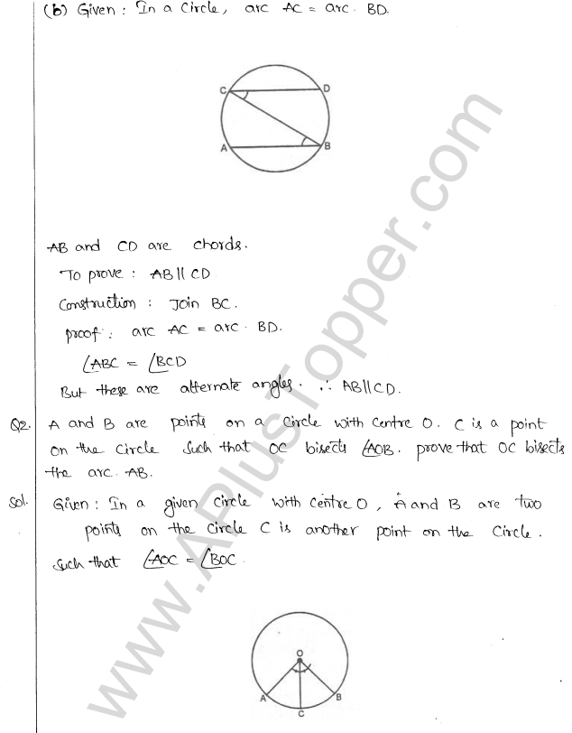 ML Aggarwal ICSE Solutions for Class 10 Maths Chapter 16 Circles Q1.67