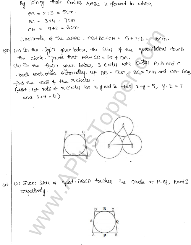 ML Aggarwal ICSE Solutions for Class 10 Maths Chapter 16 Circles Q1.84