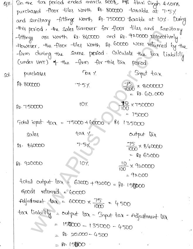 ML Aggarwal ICSE Solutions for Class 10 Maths Chapter 2 Sales Tax And Value Added Tax Q1.18
