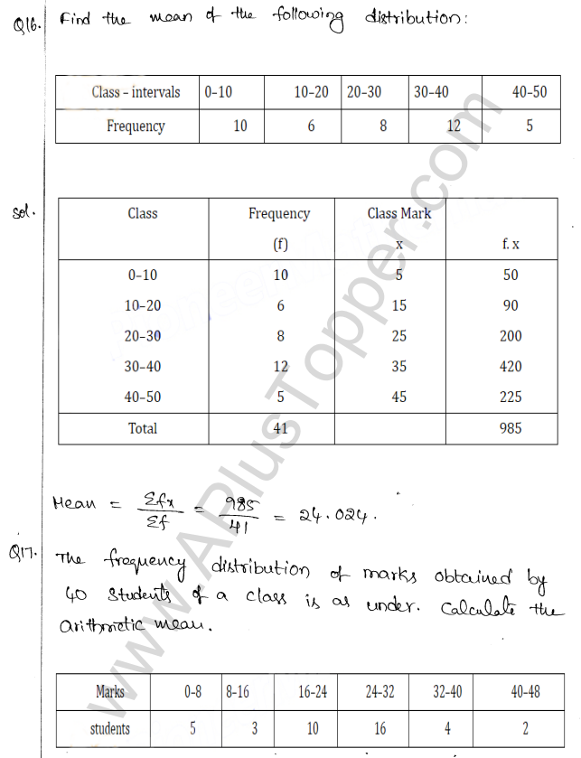 ML Aggarwal ICSE Solutions for Class 10 Maths Chapter 23 Measures of Central Tendency Q1.14