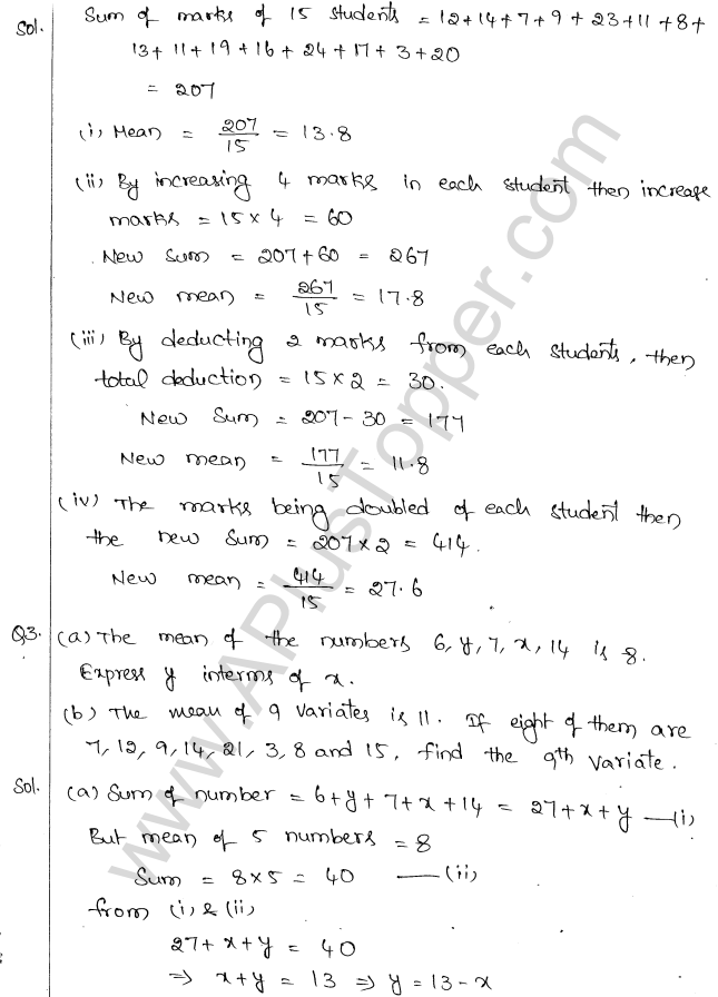 ML Aggarwal ICSE Solutions for Class 10 Maths Chapter 23 Measures of Central Tendency Q1.2