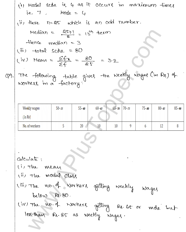 ML Aggarwal ICSE Solutions for Class 10 Maths Chapter 23 Measures of Central Tendency Q1.60