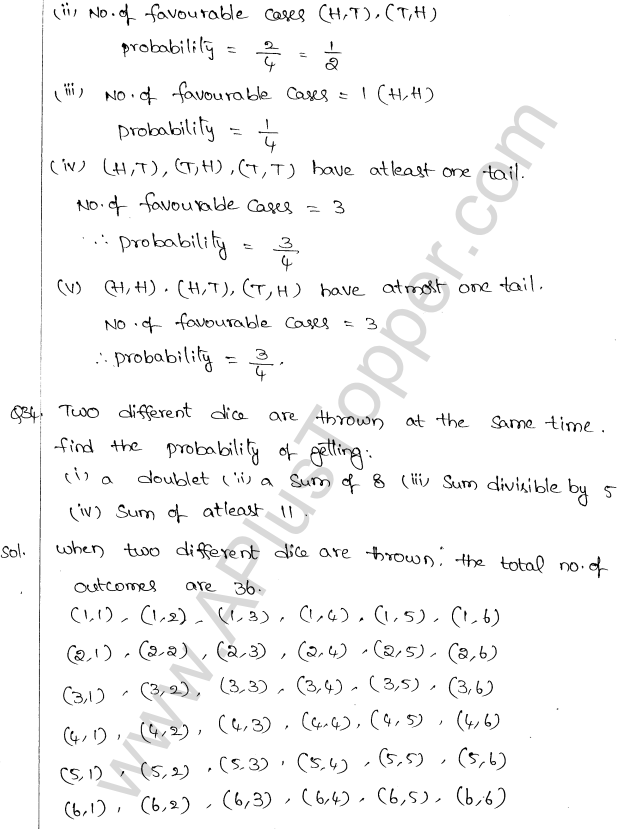 ML Aggarwal ICSE Solutions for Class 10 Maths Chapter 24 Probability Q1.22