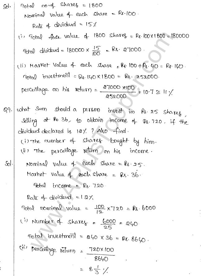 ML Aggarwal ICSE Solutions for Class 10 Maths Chapter 4 Shares and Dividends Q1.4