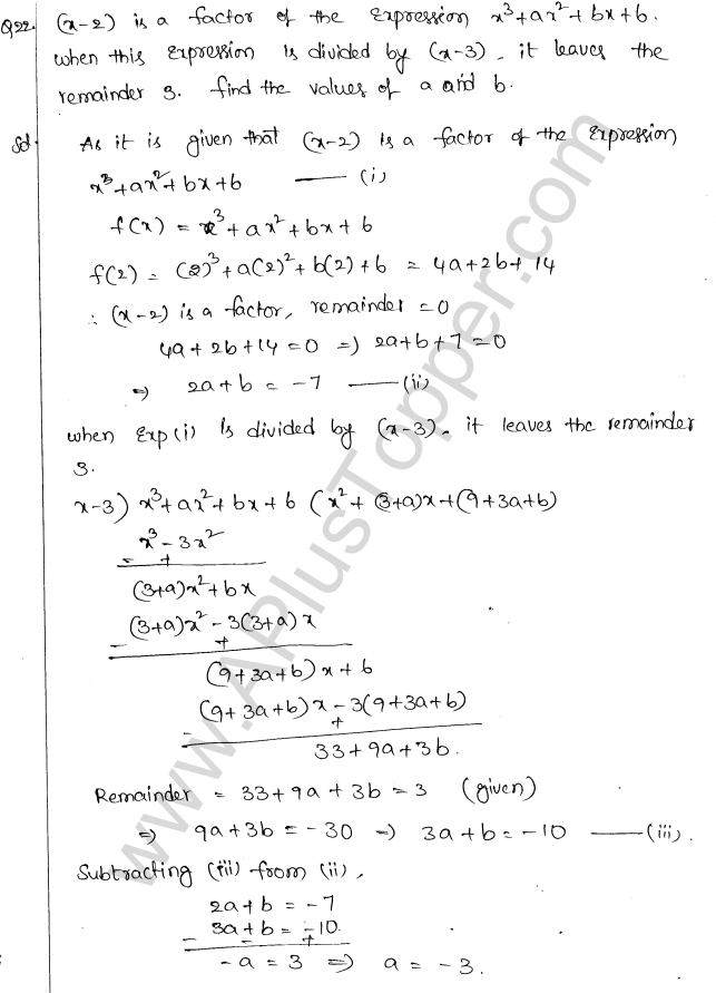 ML Aggarwal ICSE Solutions for Class 10 Maths Chapter 7 Factor Theorem Q1.16
