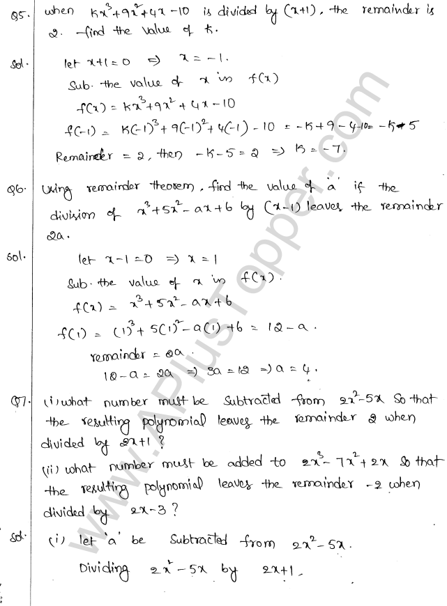 ML Aggarwal ICSE Solutions for Class 10 Maths Chapter 7 Factor Theorem Q1.3