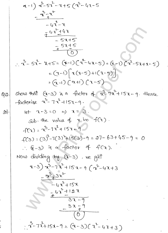 ML Aggarwal ICSE Solutions for Class 10 Maths Chapter 7 Factor Theorem Q1.7
