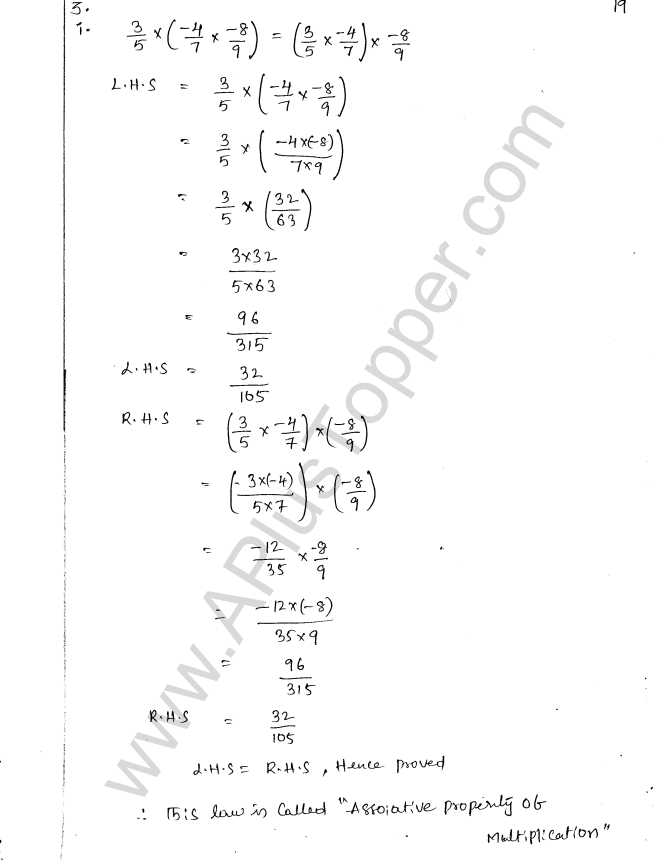 ML Aggarwal ICSE Solutions for Class 8 Maths Chapter 1 Rational Numbers 19