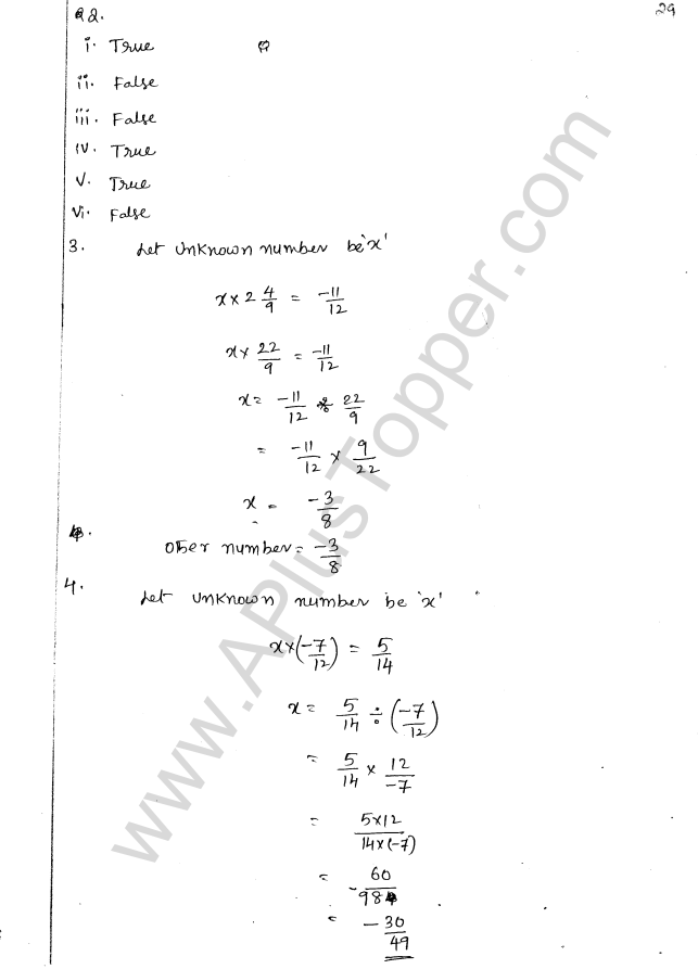 ML Aggarwal ICSE Solutions for Class 8 Maths Chapter 1 Rational Numbers 29