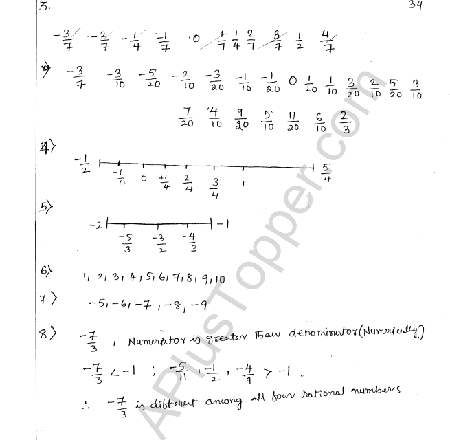 ML Aggarwal ICSE Solutions for Class 8 Maths Chapter 1 Rational Numbers 34