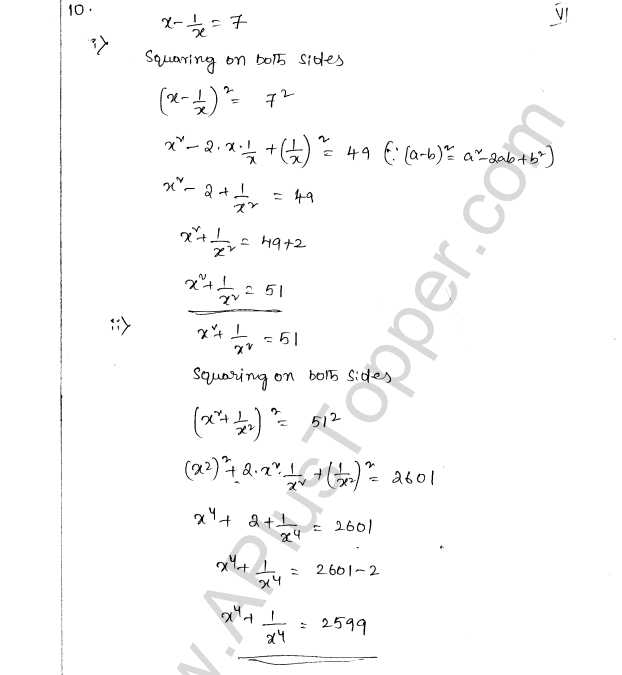 ML Aggarwal ICSE Solutions for Class 8 Maths Chapter 10 Algebraic Expressions and Identities 34