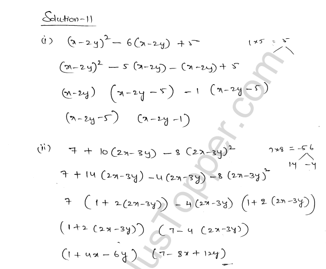 ML Aggarwal ICSE Solutions for Class 8 Maths Chapter 11 Factorisation 25