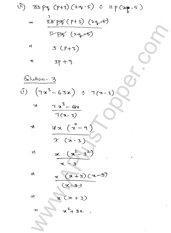 ML Aggarwal ICSE Solutions for Class 8 Maths Chapter 11 Factorisation 27