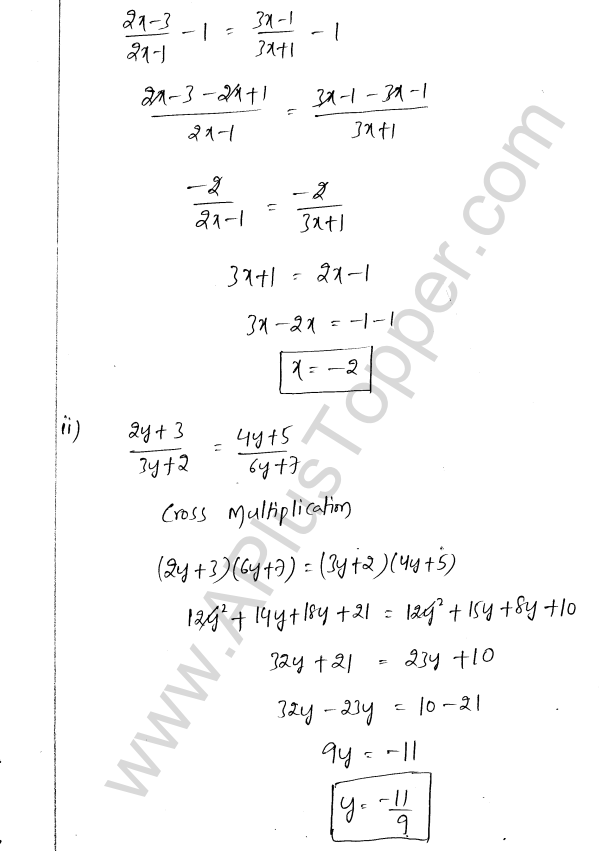 ML Aggarwal ICSE Solutions for Class 8 Maths Chapter 12 Linear Equations and Inqualities In one Variable 10