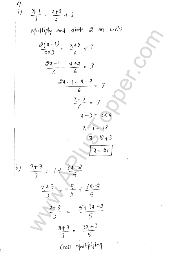 ML Aggarwal ICSE Solutions for Class 8 Maths Chapter 12 Linear Equations and Inqualities In one Variable 3